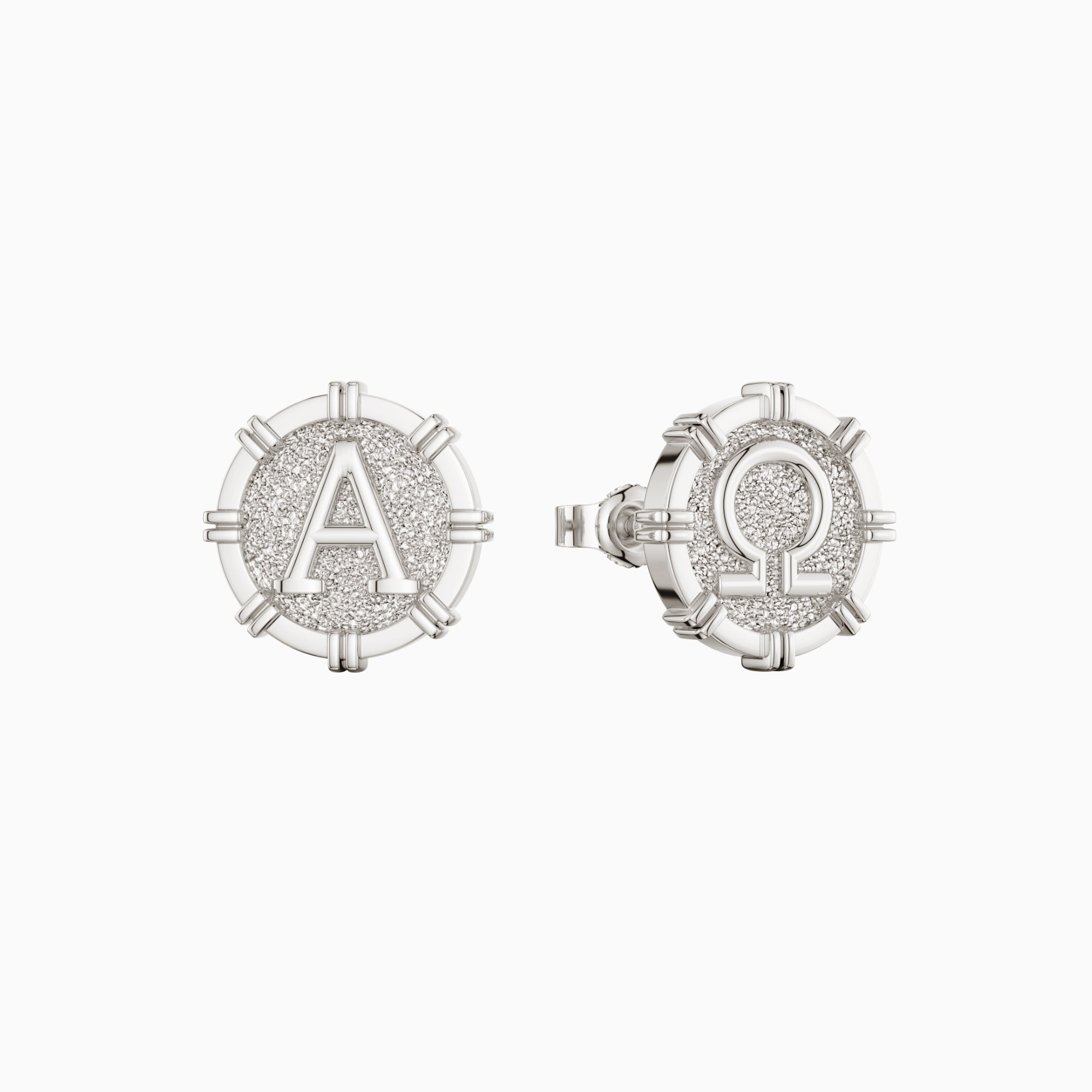 Alpha Omega Stud Earrings