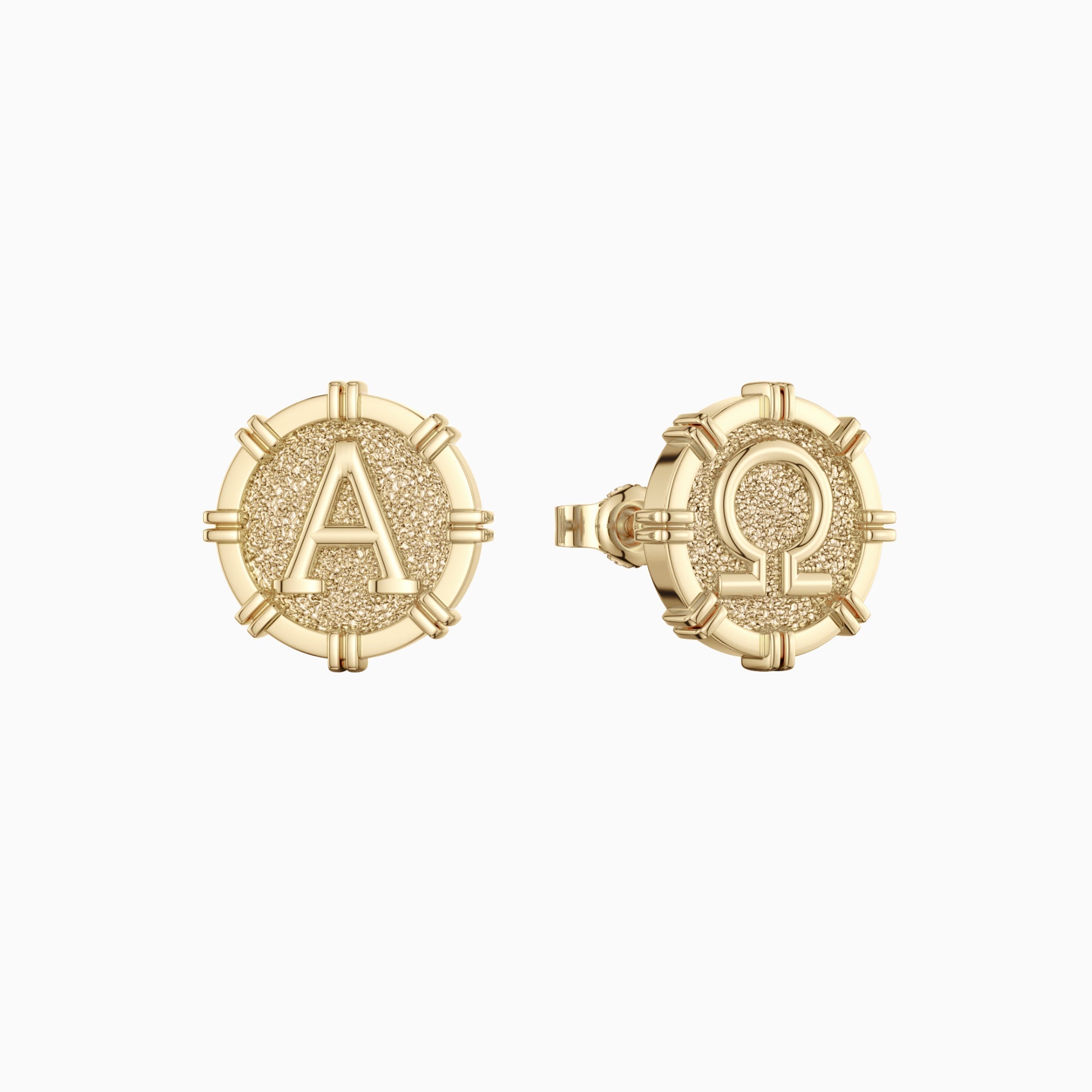 Alpha Omega Stud Earrings