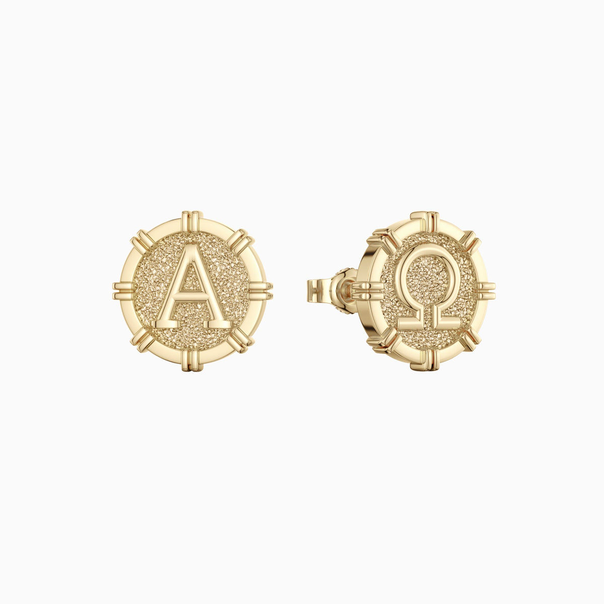 Alpha Omega Stud Earrings