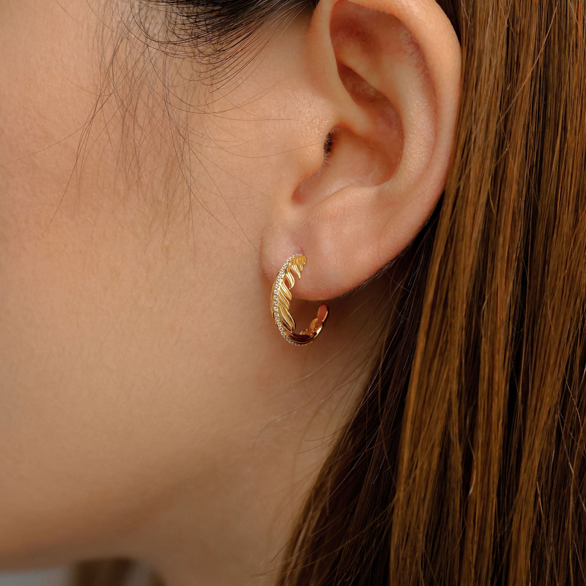 Promised Land Sky's Ascension Half Hoop Stud Earrings