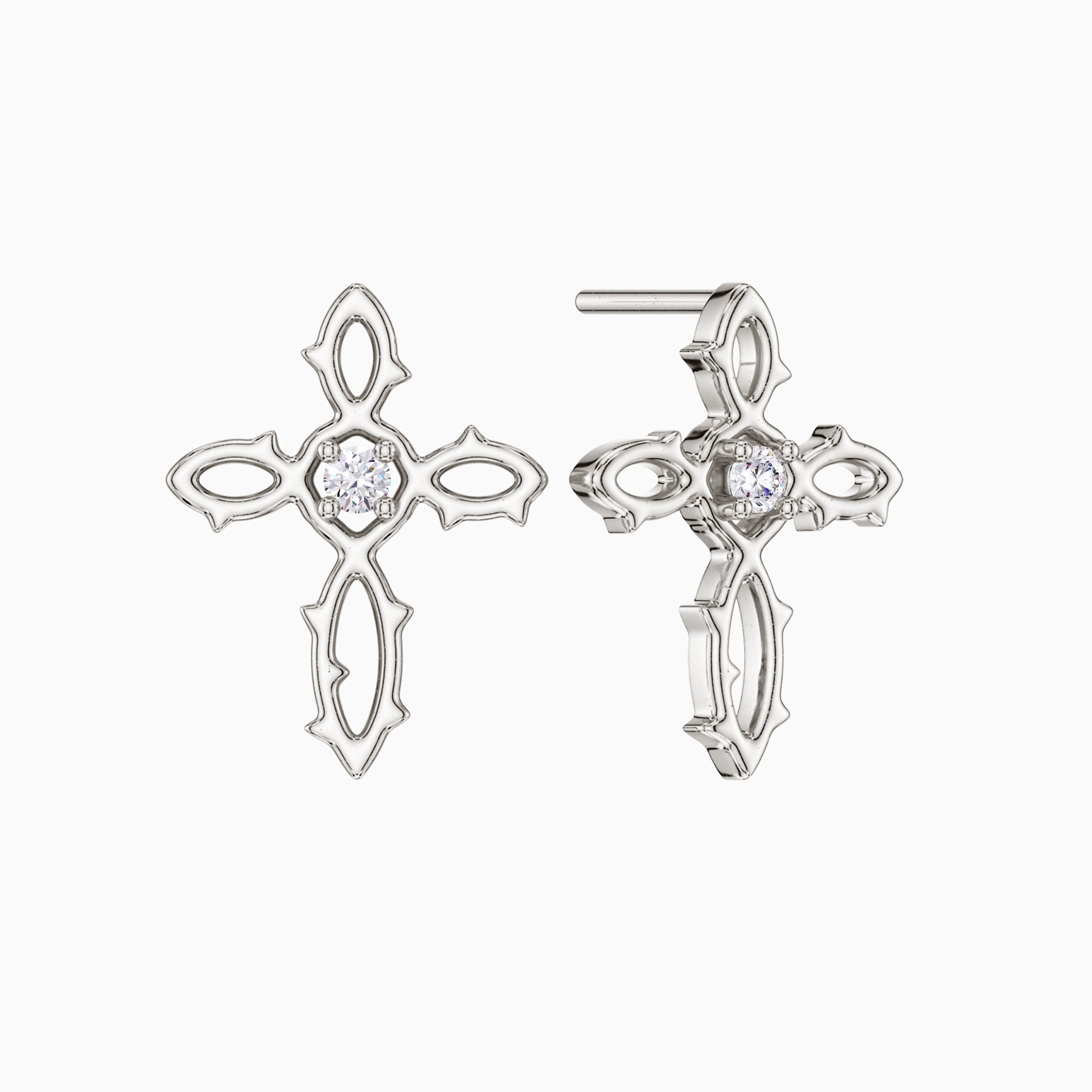 Thorn Cross Earrings