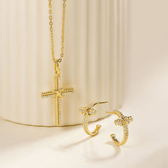 Infinity Knot Cross Pendant Necklace