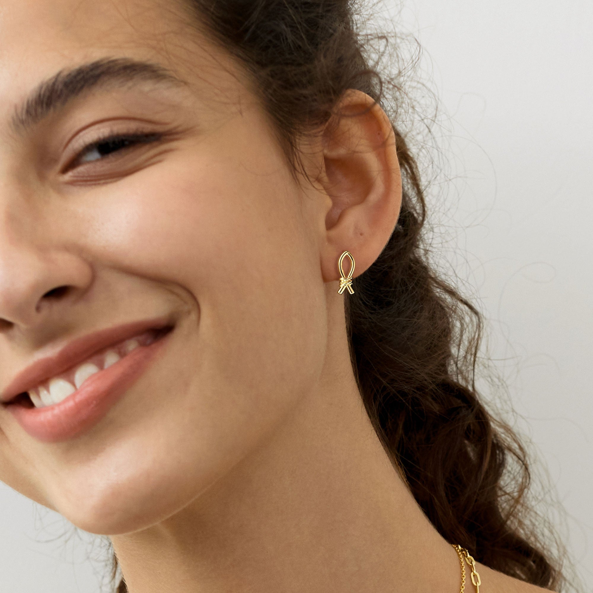 Ichthys Knot Stud Earrings