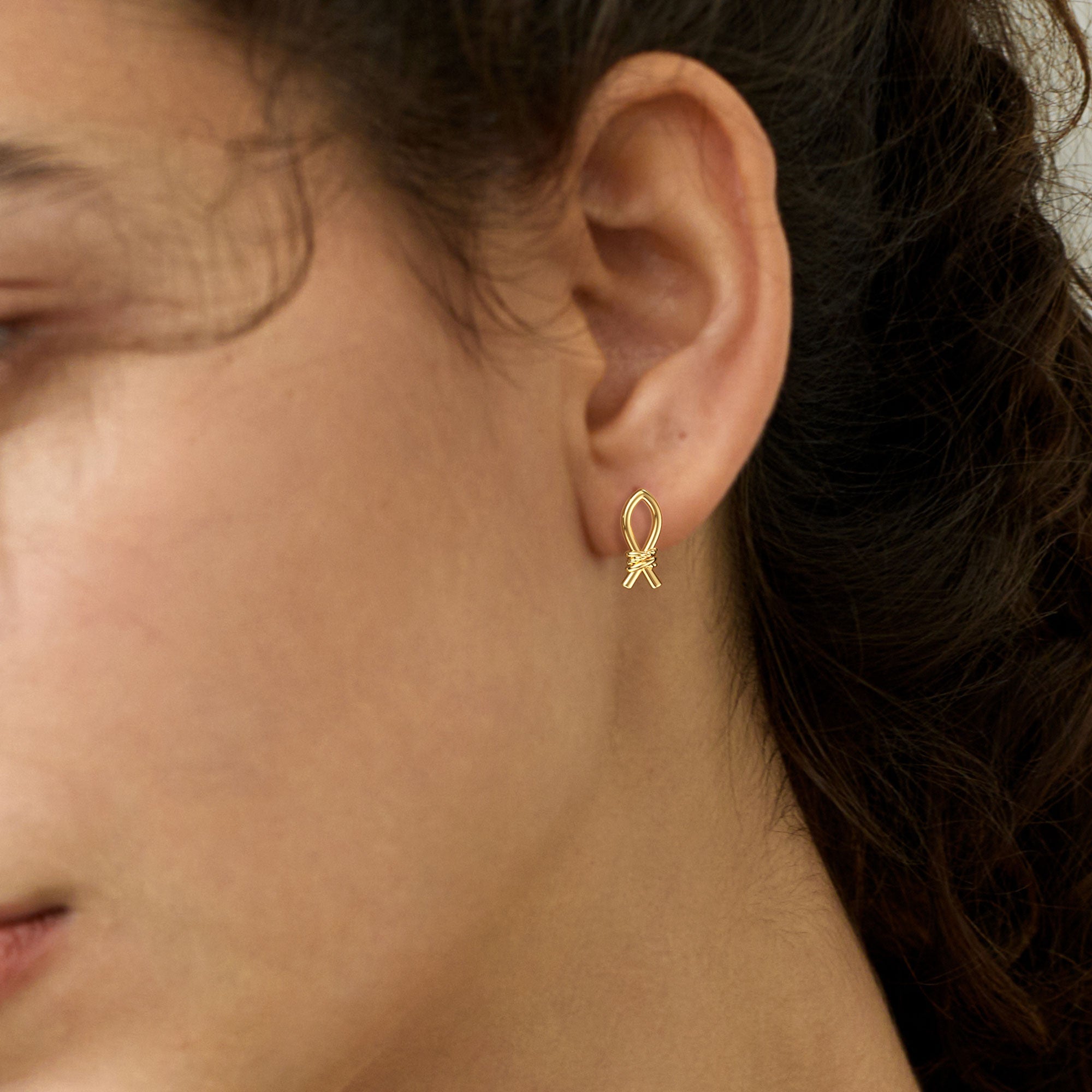 Ichthys Knot Stud Earrings