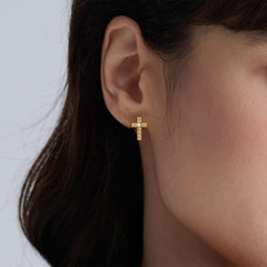 Harvest Blessings Cross Stud Earrings