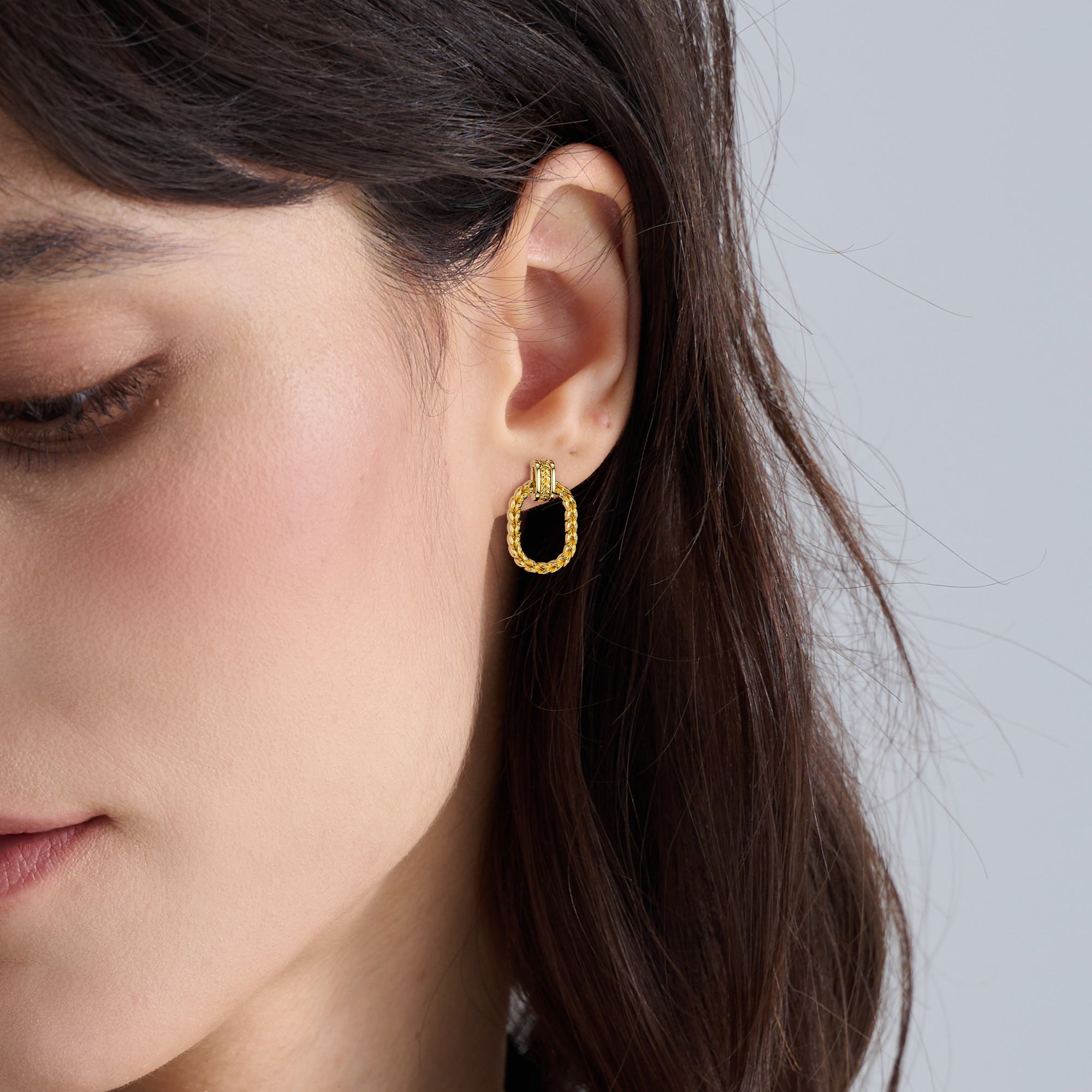 Manna Interlocked Statement Stud Earrings