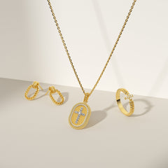 Manna Interlocked Statement Stud Earrings