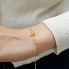 Floral Cross Tulip Bracelet