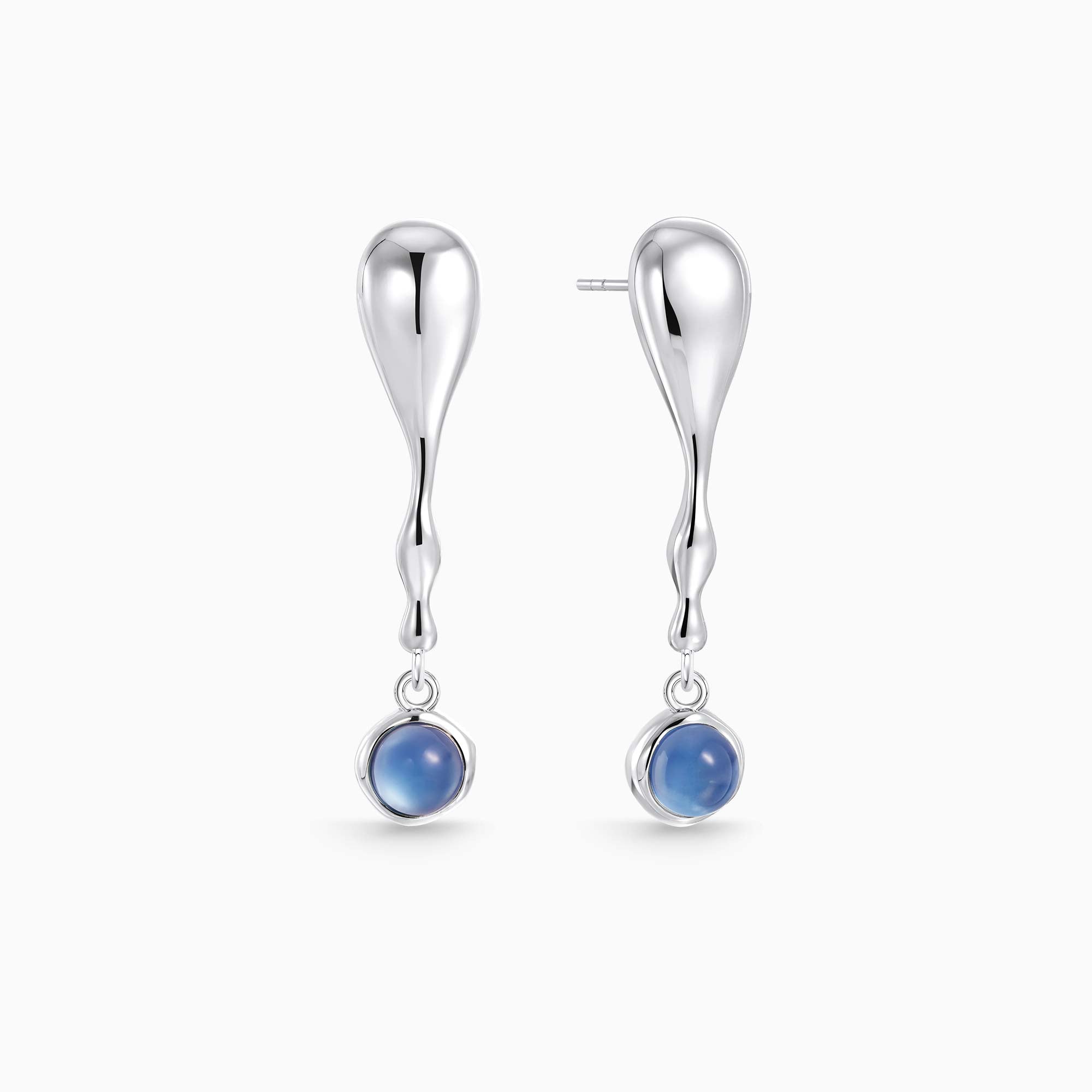 Seren Flow Gemstone Droplet Earrings