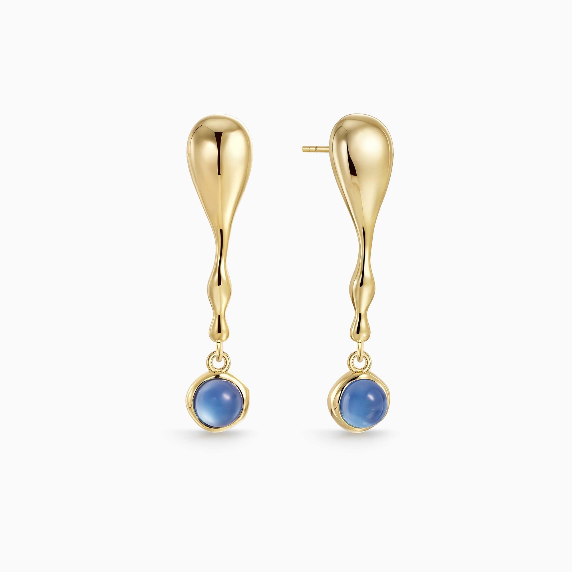 Seren Flow Gemstone Droplet Earrings