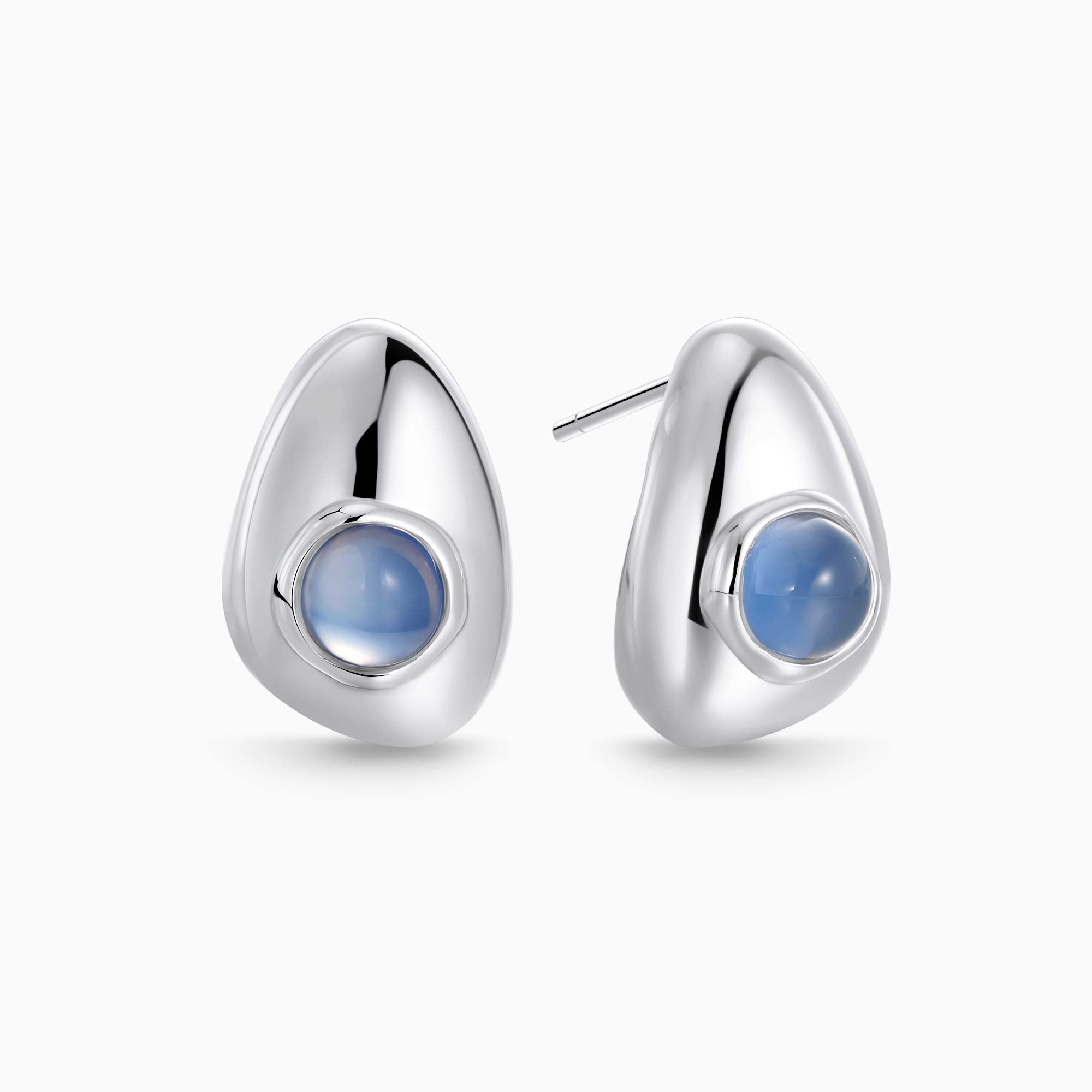 Seren Droplet Gemstone Stud Earrings