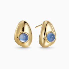 Seren Droplet Gemstone Stud Earrings