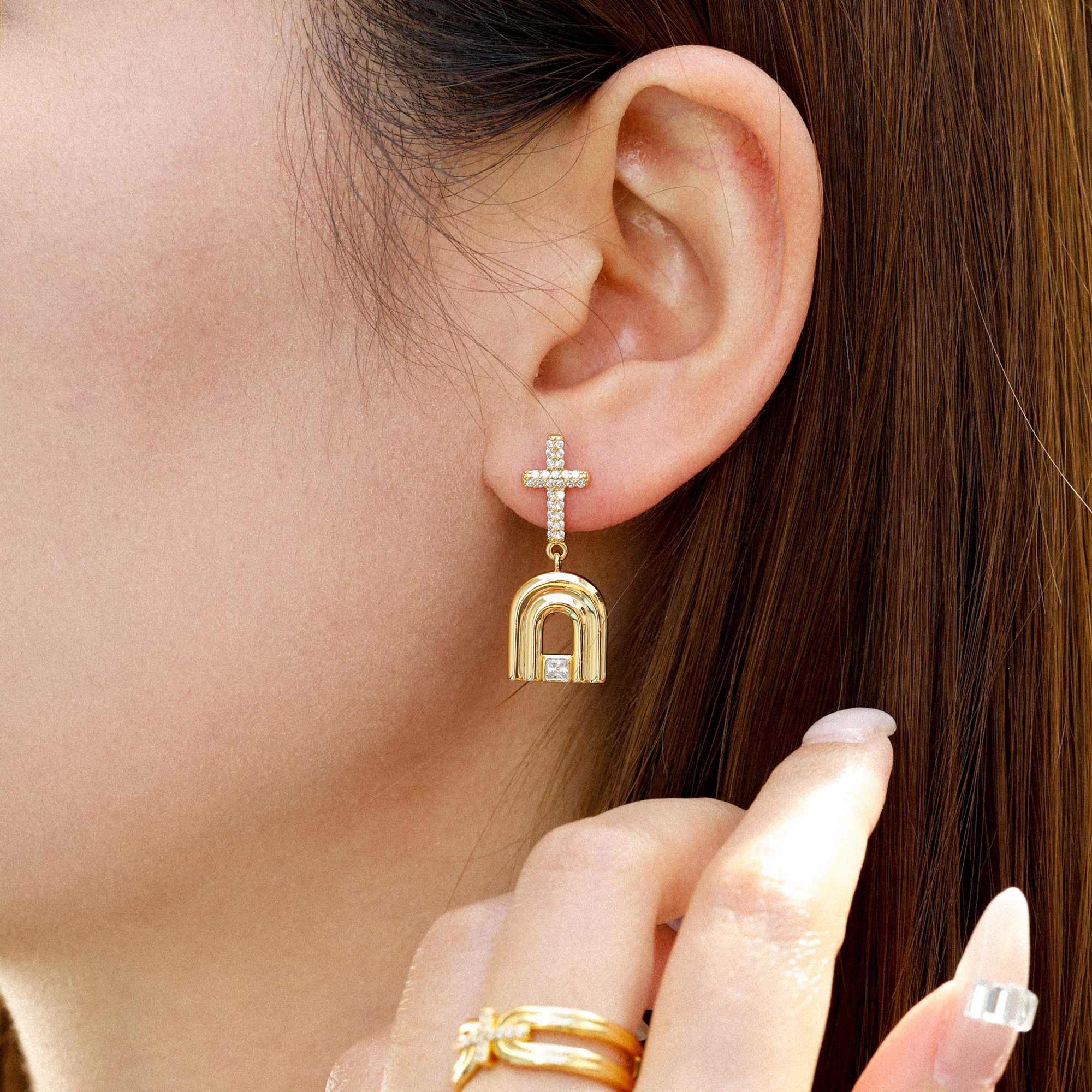 Holy Door Drop Earrings