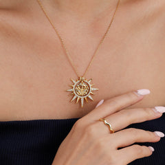 Rising Phoenix Sunburst Necklace