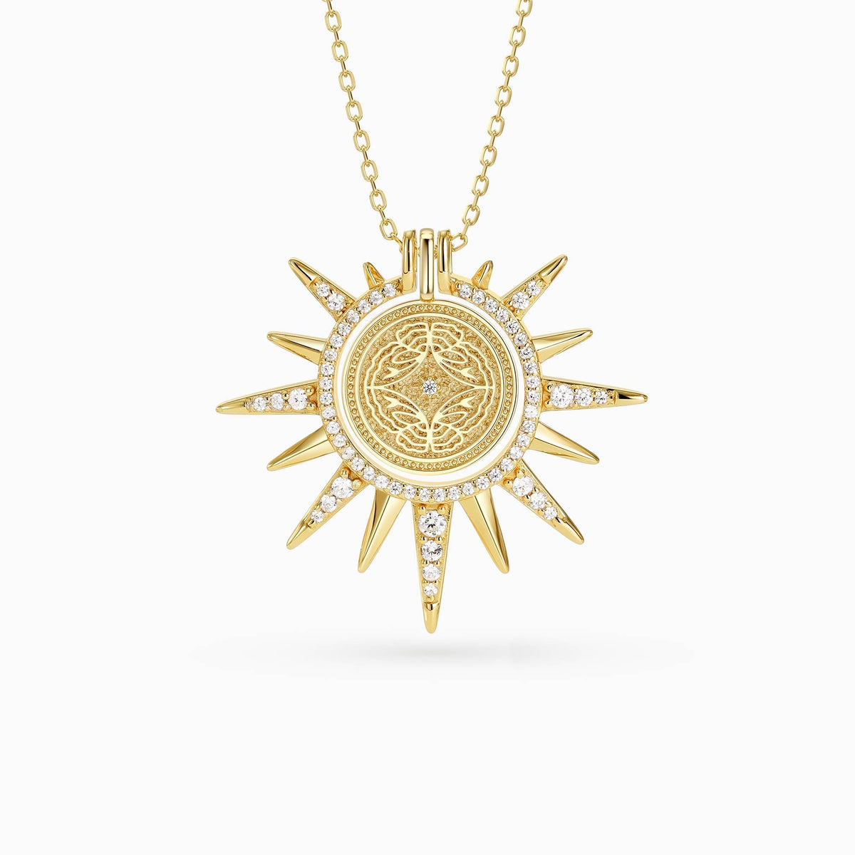 Butterfly Becoming Medallion Sunburst Necklace