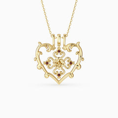 Sacred Bloom Carnation Love Birth Flower Necklace Set