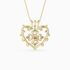 Sacred Bloom Daffodil Love Birth Flower Necklace Set
