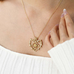 Sacred Bloom Rose Love Birth Flower Necklace Set