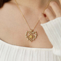 Sacred Bloom Water Lily Love Birth Flower Necklace Set