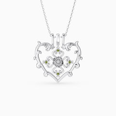 Sacred Bloom Poppy Love Birth Flower Necklace Set