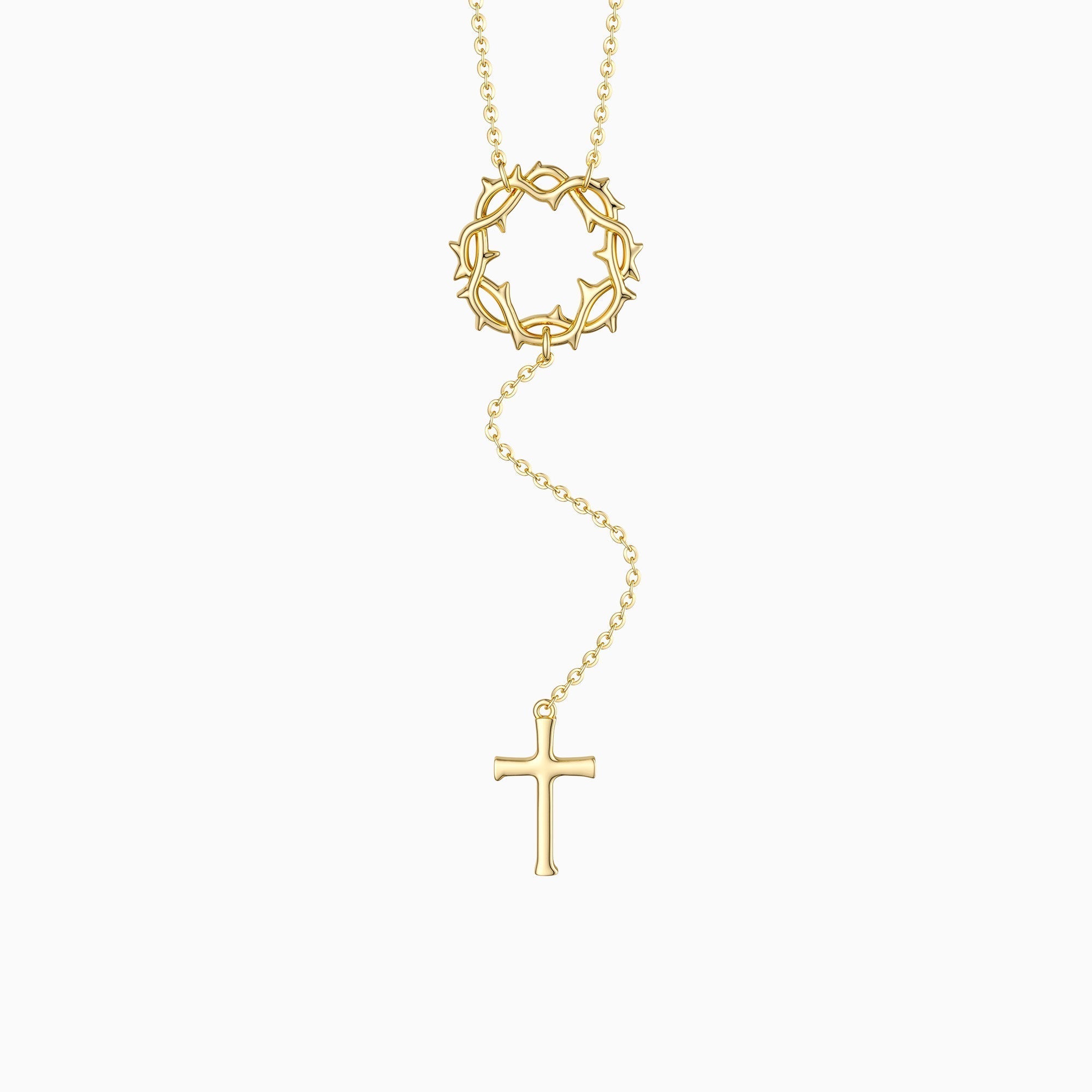 Cross Crown of Thorns Necklace