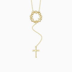 Cross Crown of Thorns Necklace