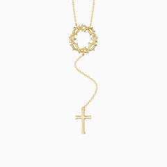 Cross Crown of Thorns Necklace