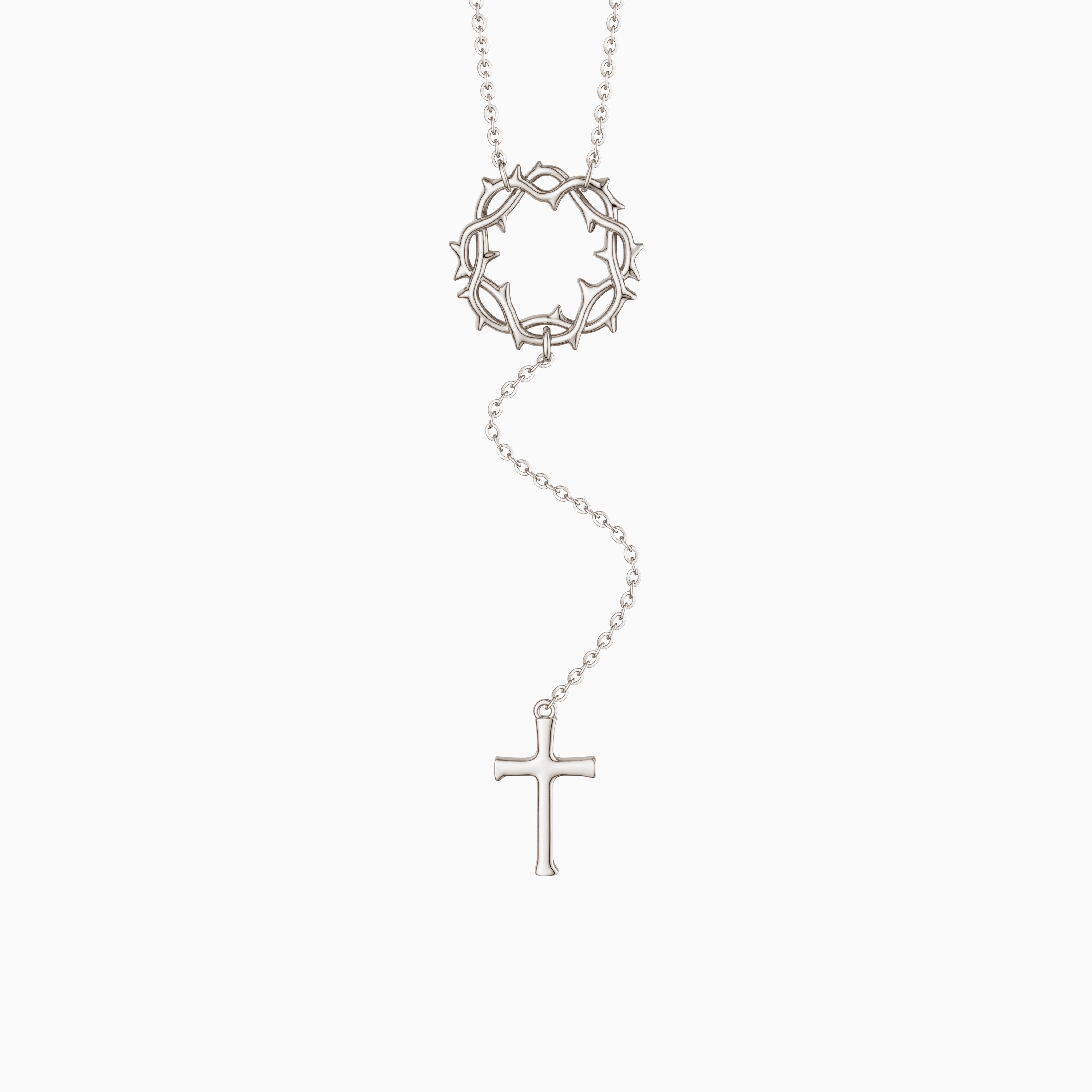 Cross Crown of Thorns Necklace