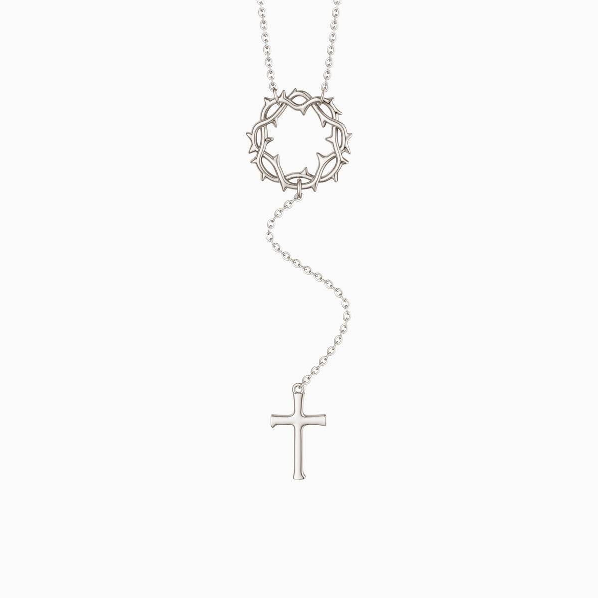 Cross Crown of Thorns Necklace