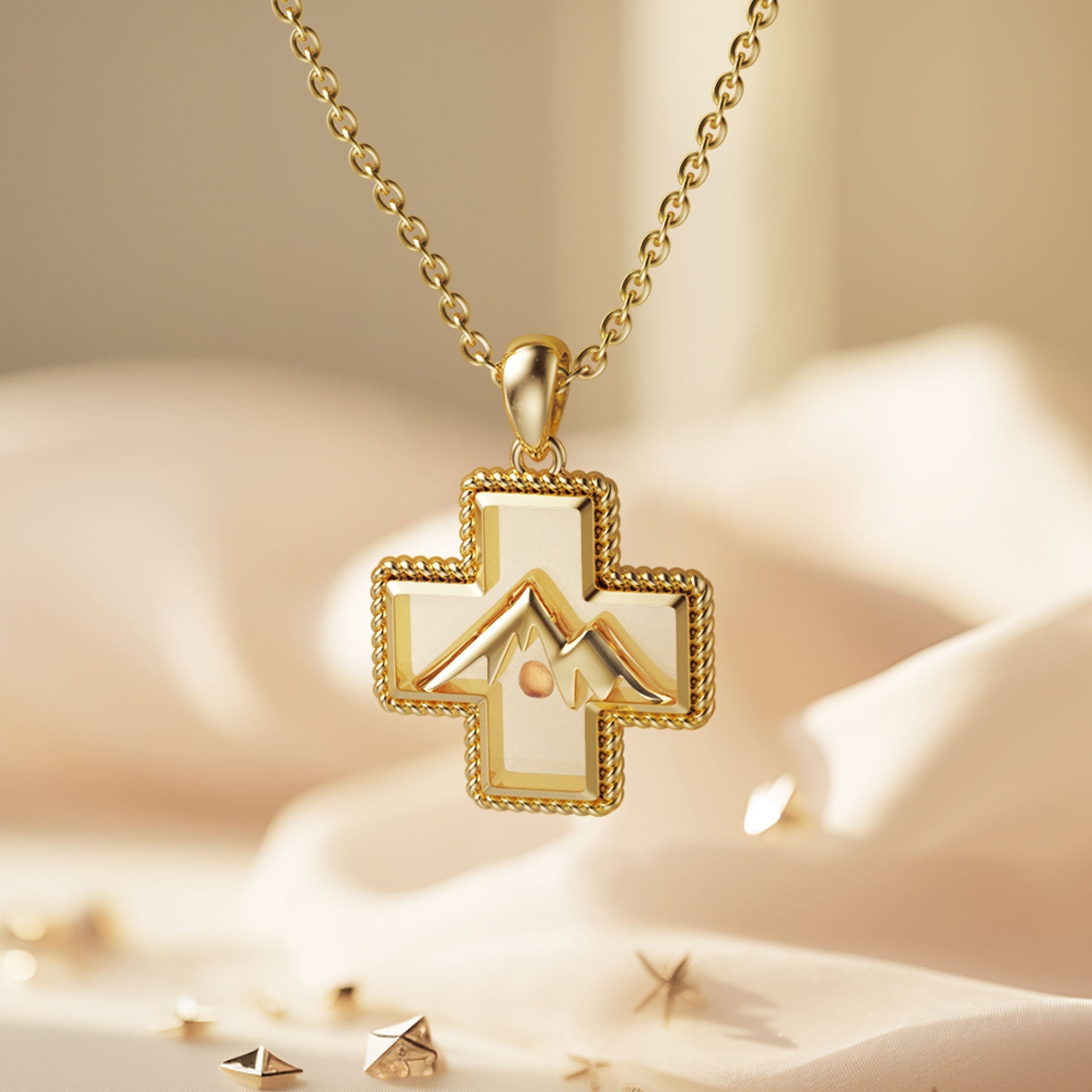 Mustard Seed Mountain Necklace