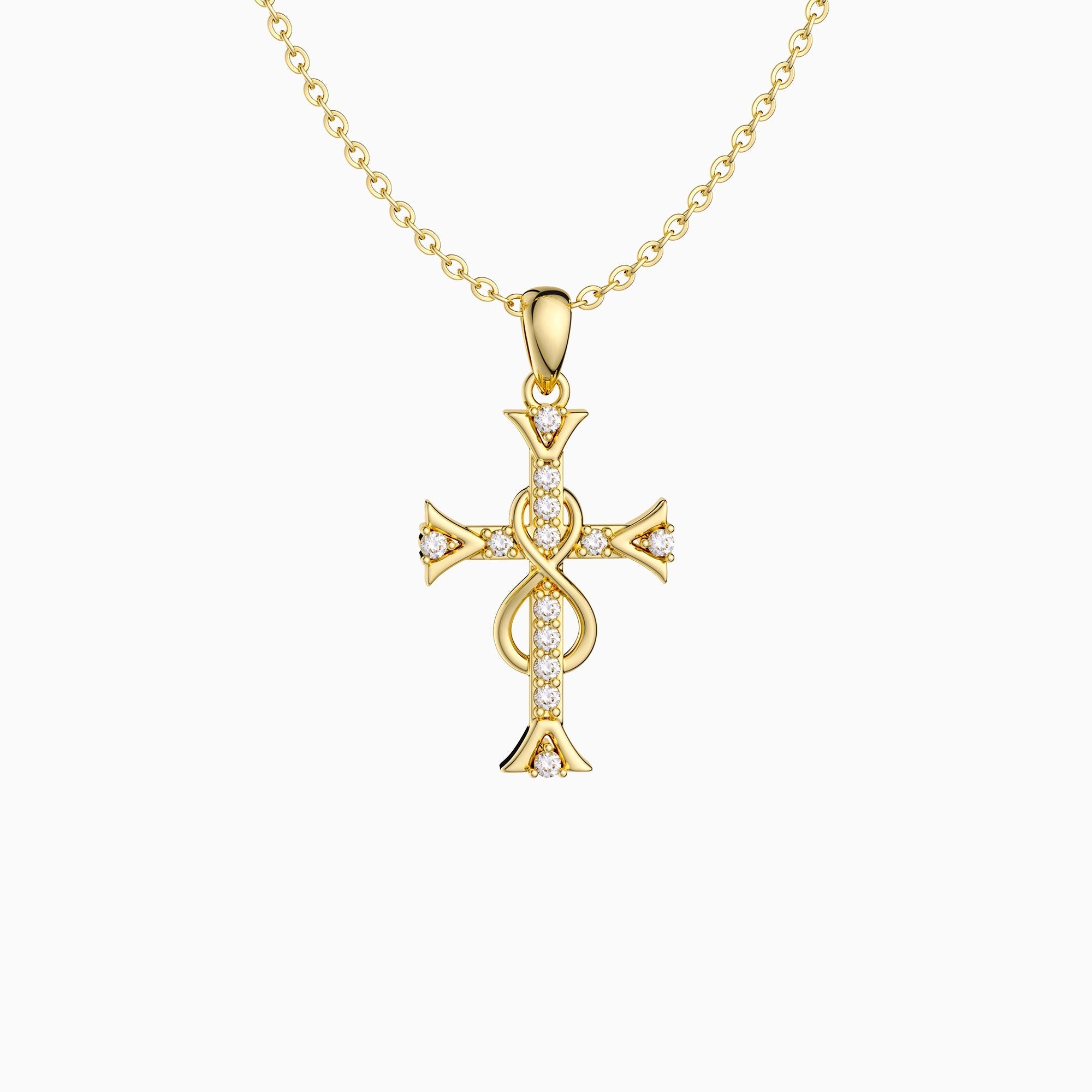 Infinity Sterling Silver Cross Necklace