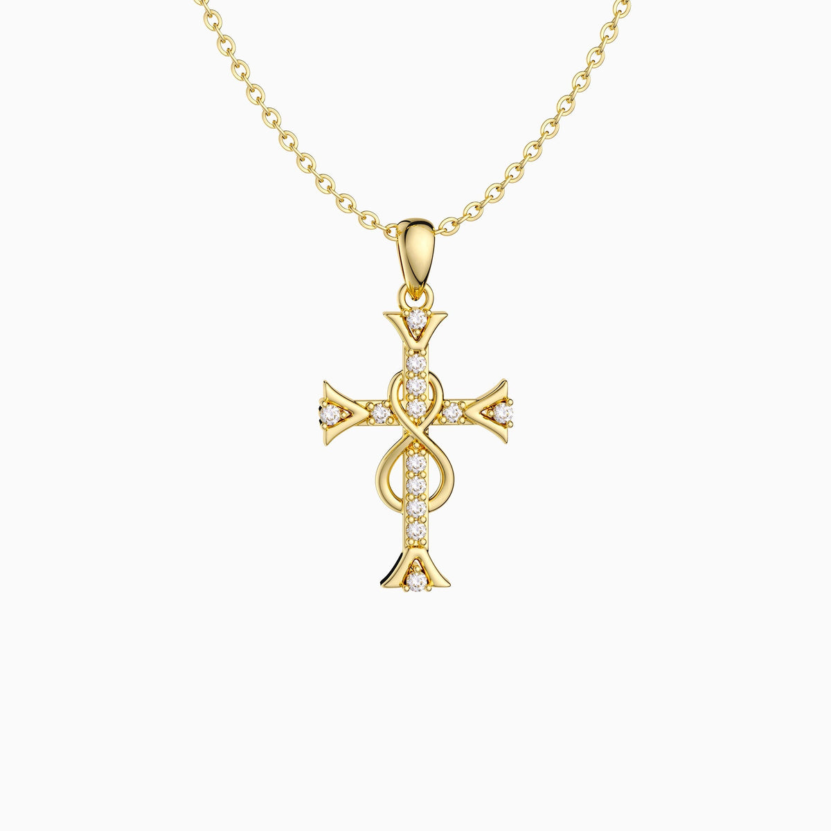 Infinity Sterling Silver Cross Necklace