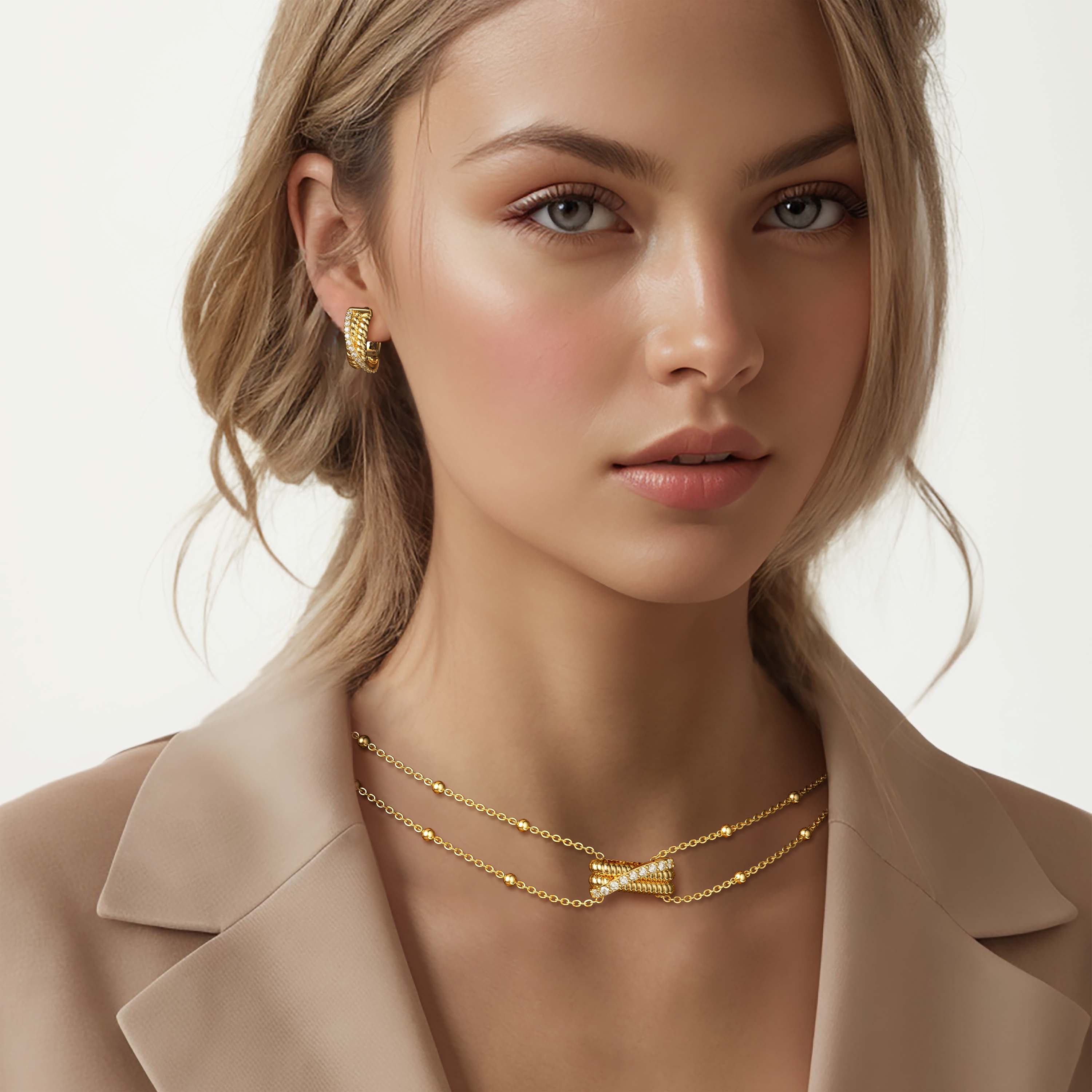 Layered Twisted Necklace