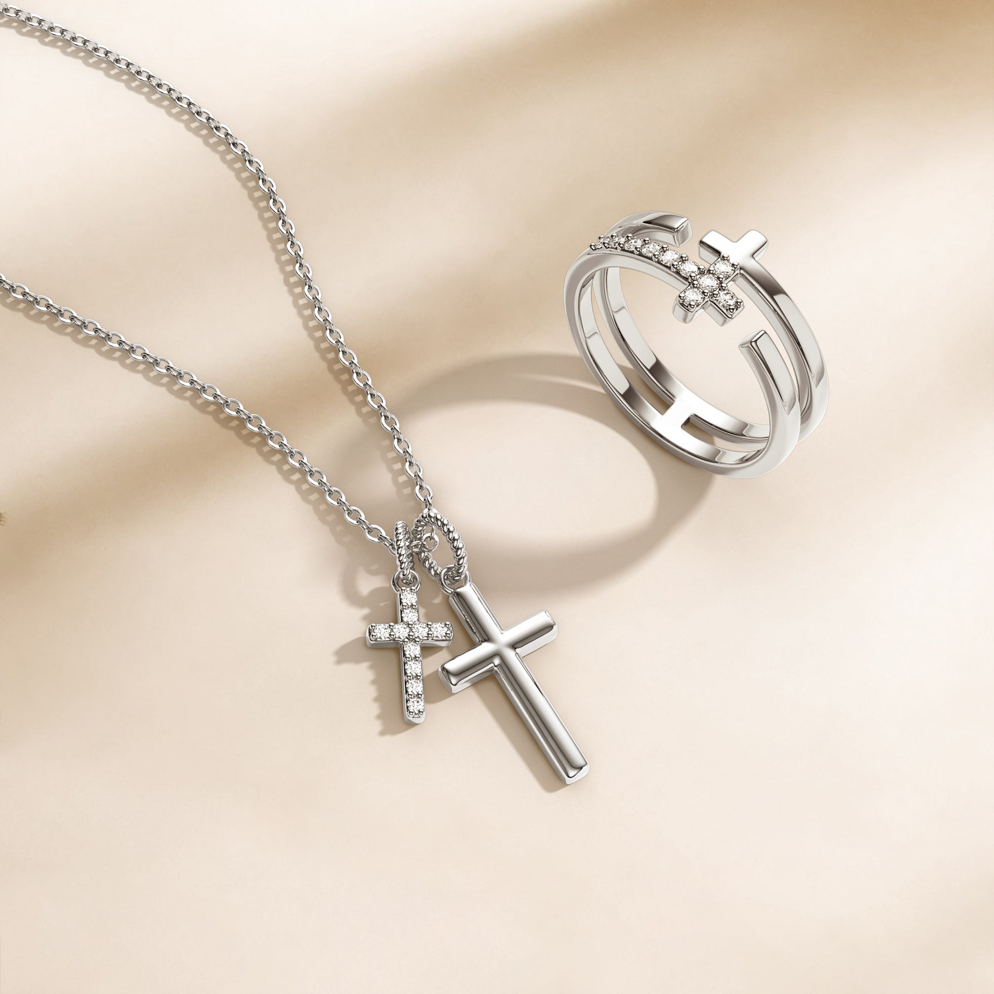 Dual Cross Harmony Necklace