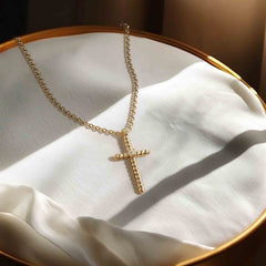 Rope Cross Pendant Necklace