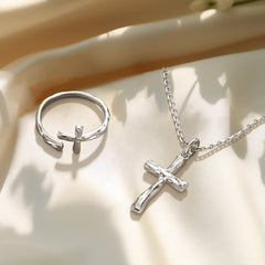 Liquid Cross Necklace