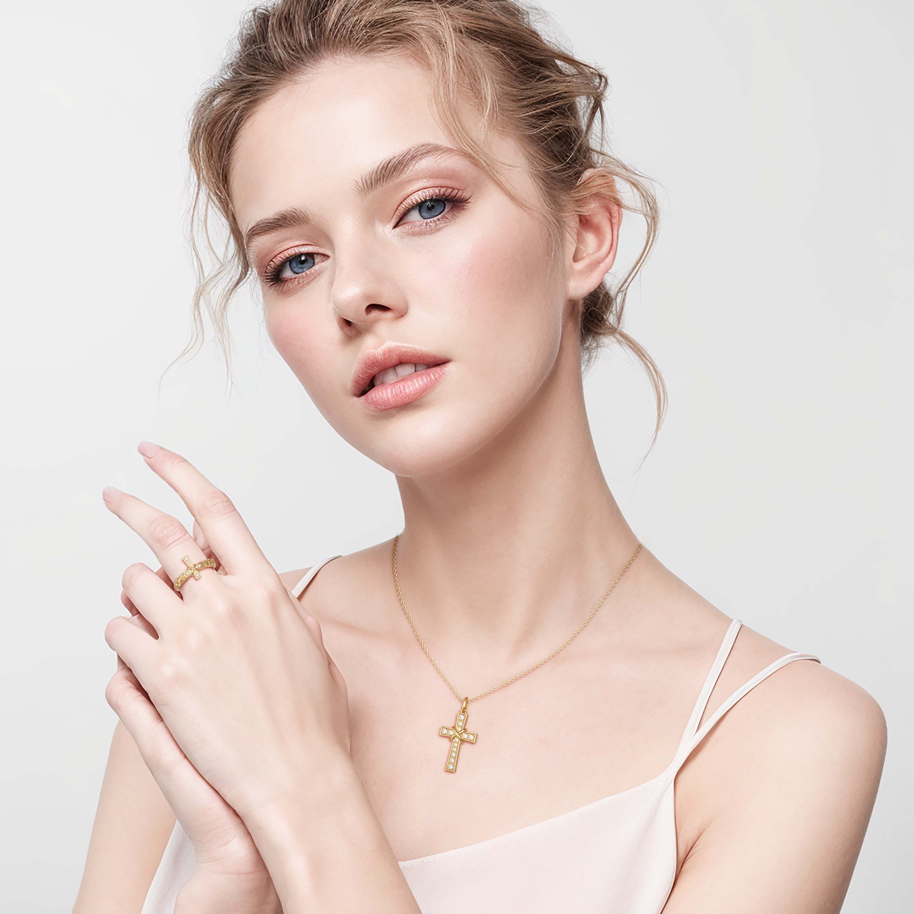 Pavé X Cross Necklace