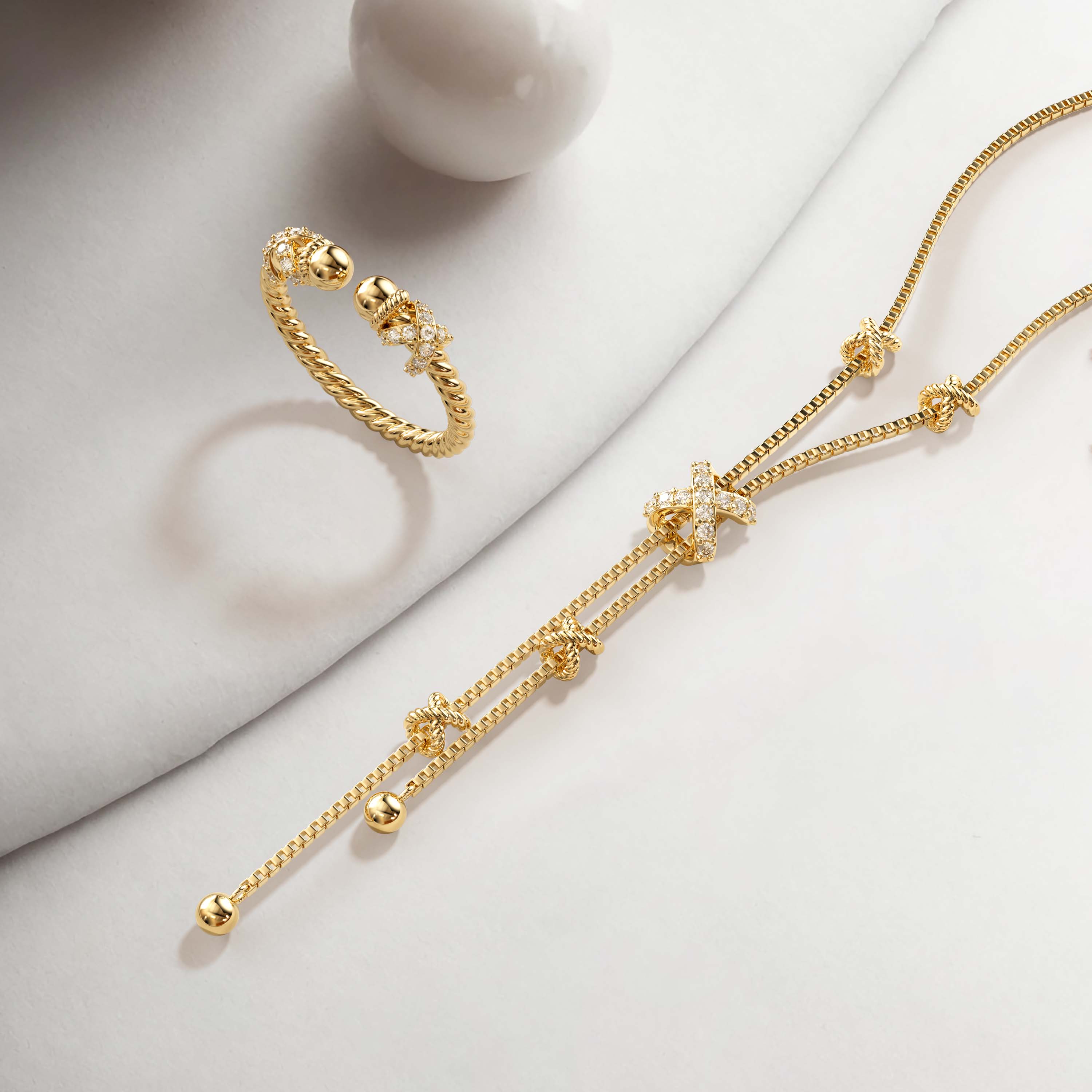 Delicate Cord Y Necklace