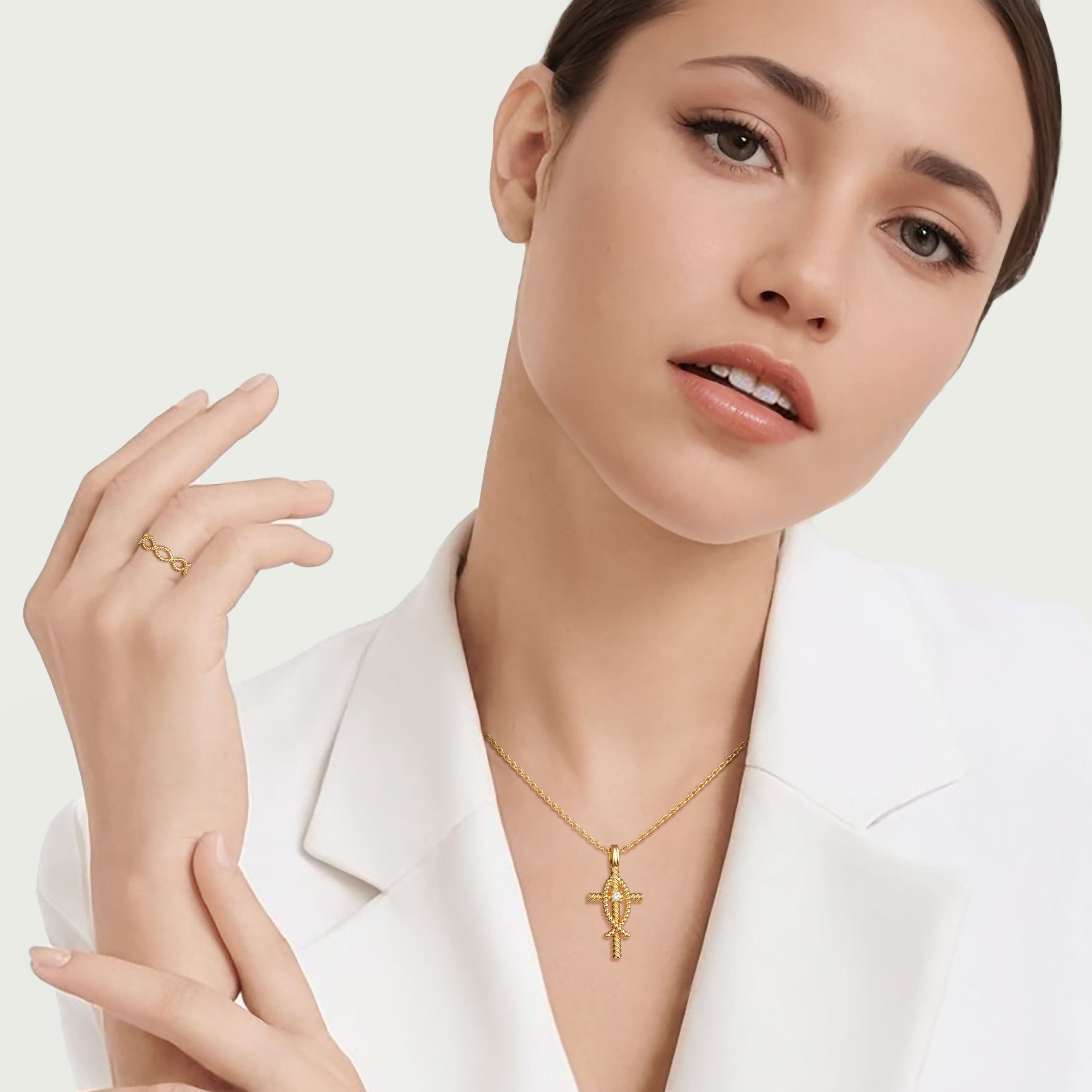 Cord Jesus Fish Ring