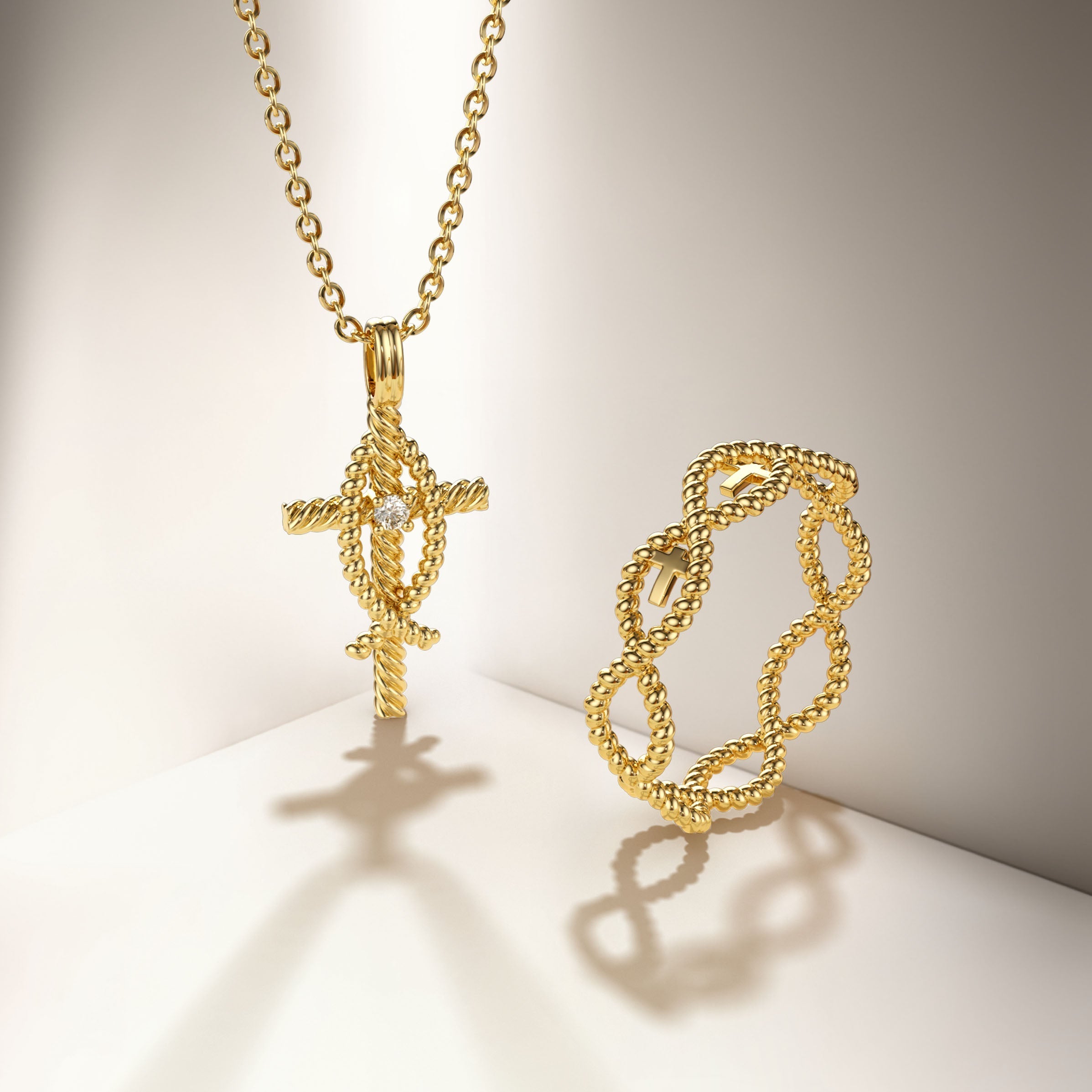 Cord Jesus Fish Ring