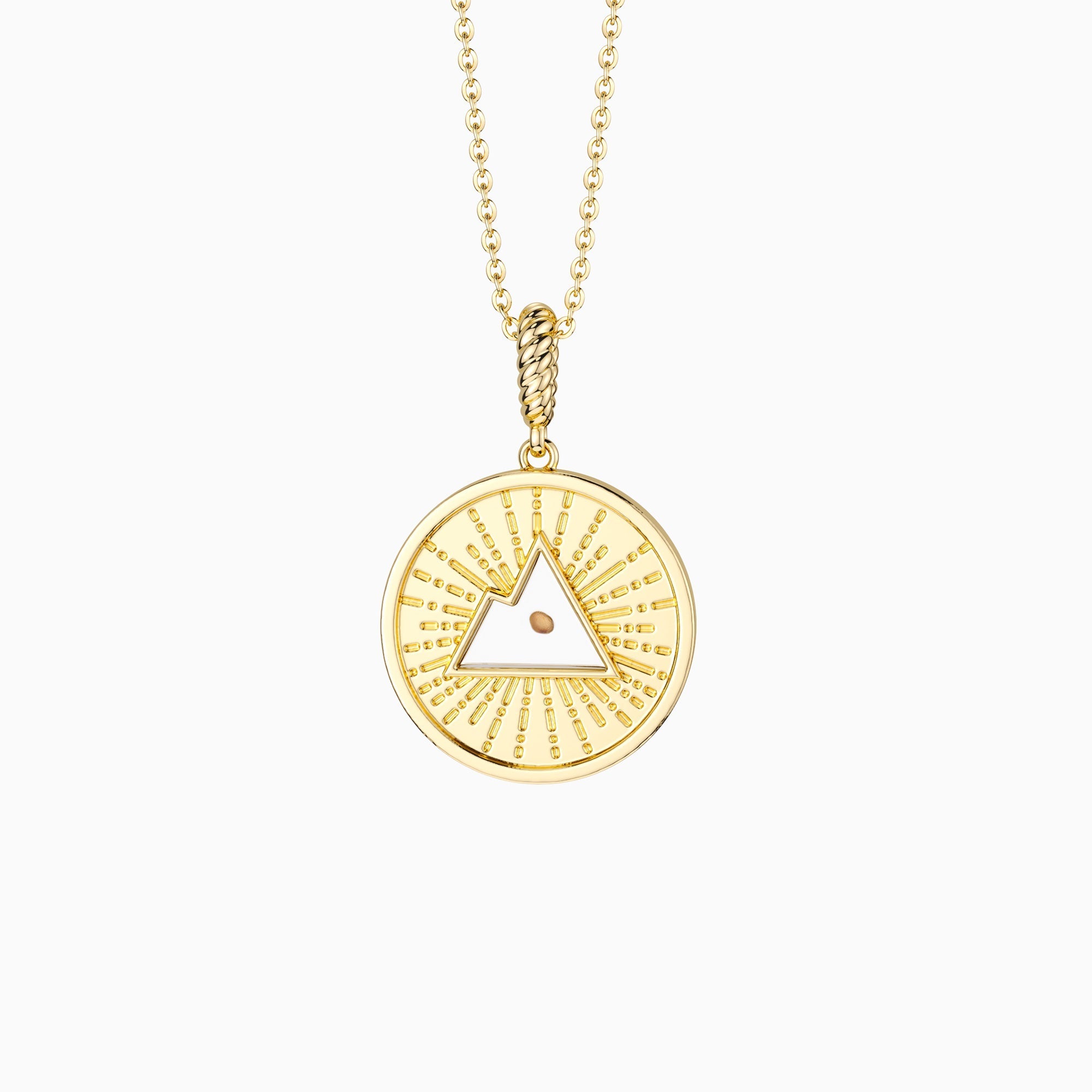 Radiant Mustard Seed Mountain Medallion Necklace