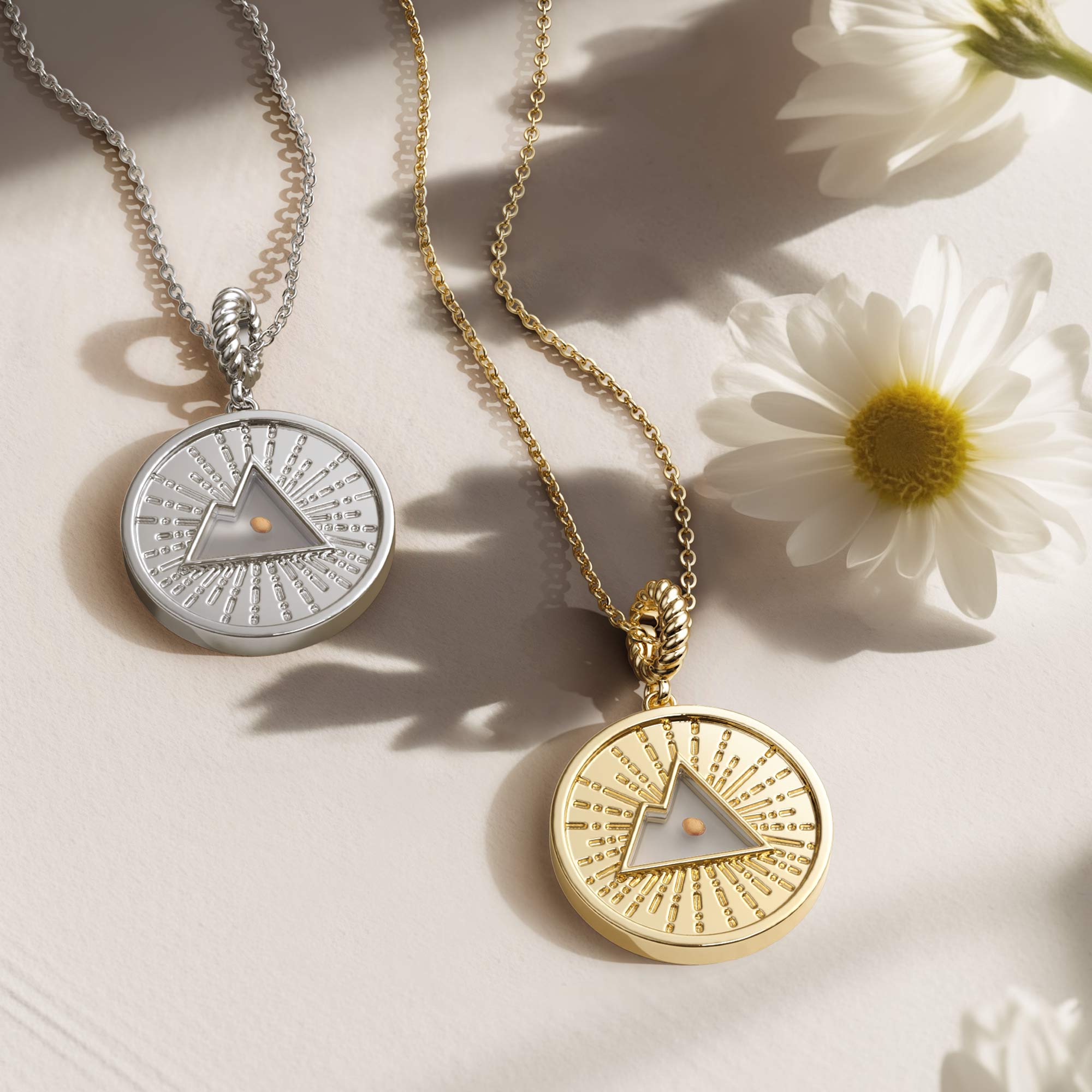 Radiant Mustard Seed Mountain Medallion Necklace