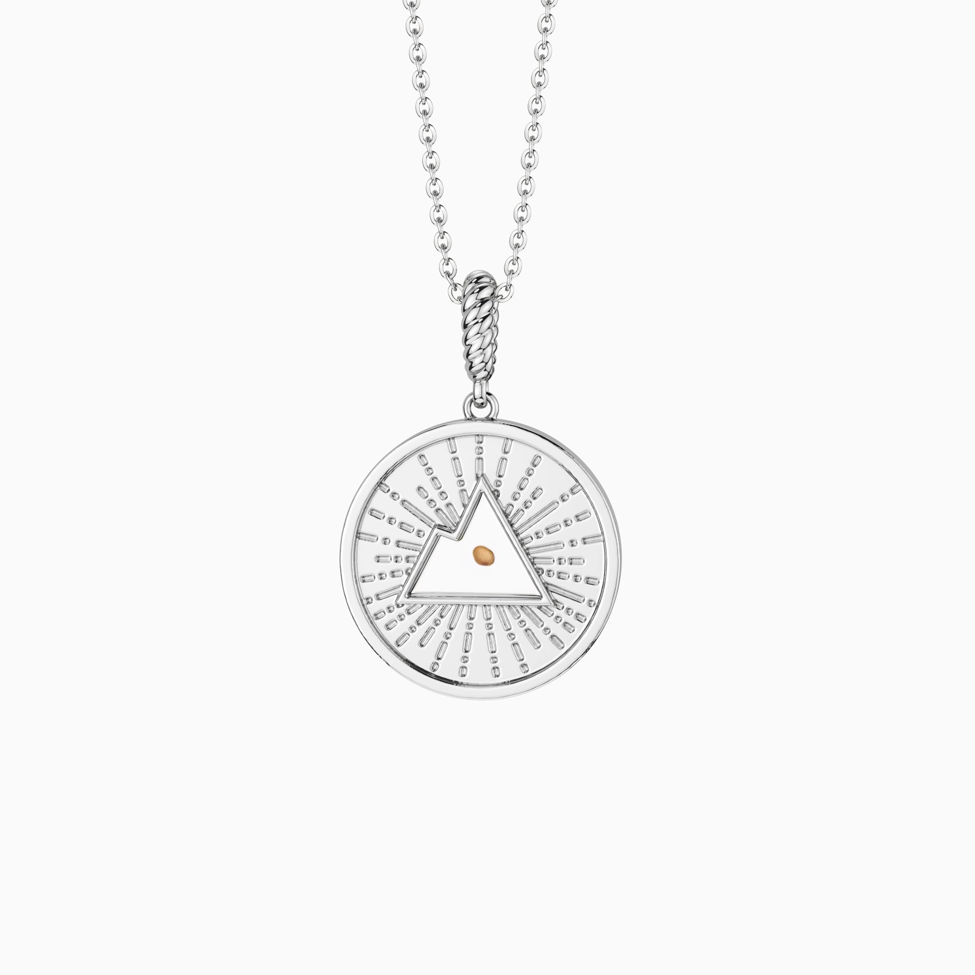 Radiant Mustard Seed Mountain Medallion Necklace