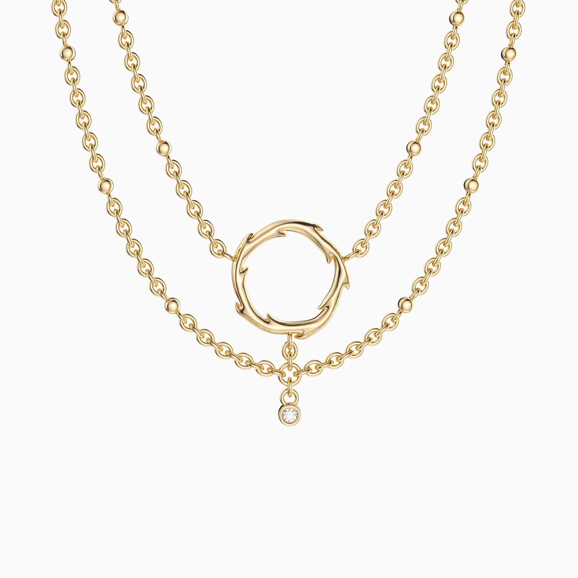 Thorns Circle Layered Necklace