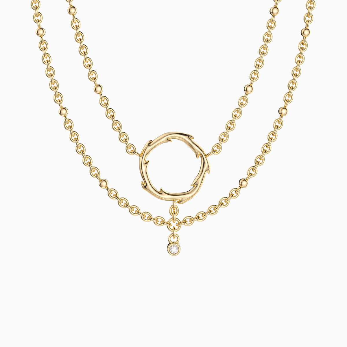 Thorns Circle Layered Necklace