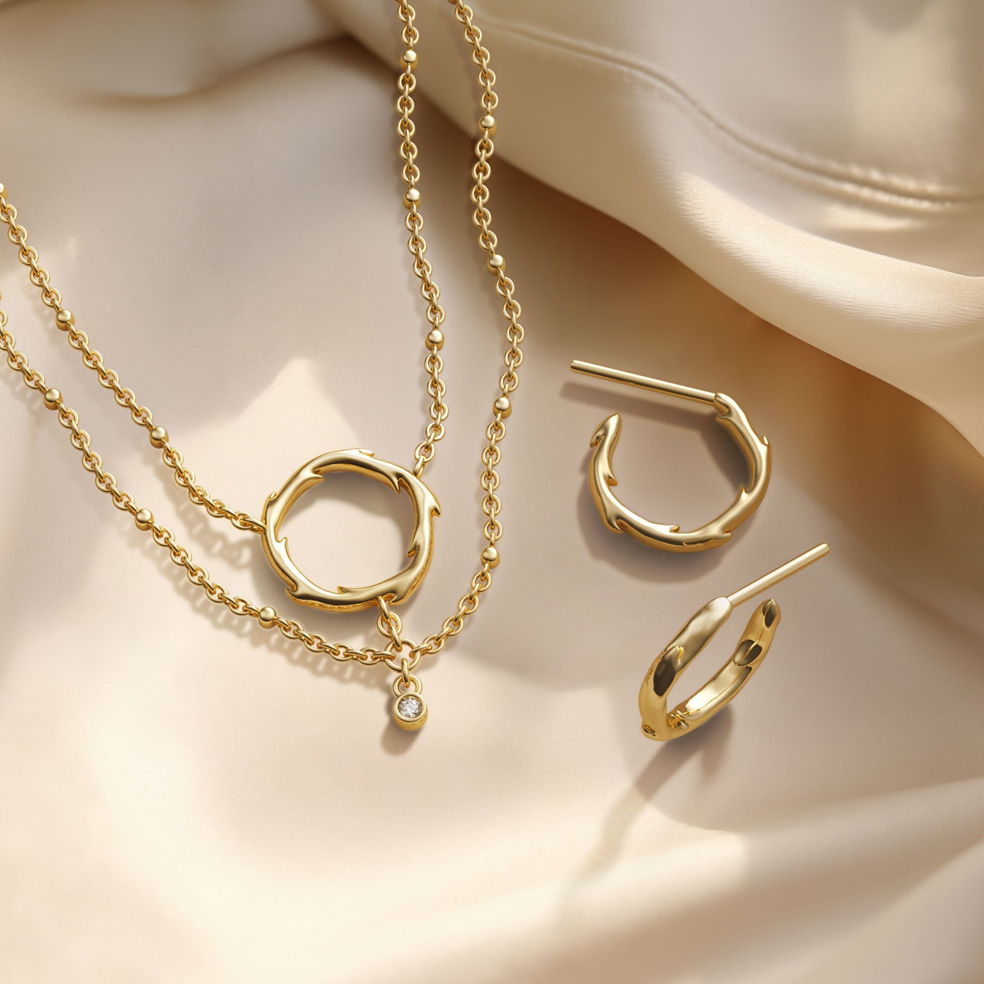 Thorns Circle Layered Necklace