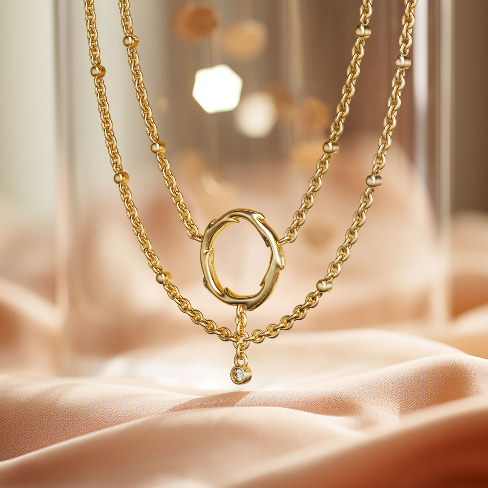 Thorns Circle Layered Necklace