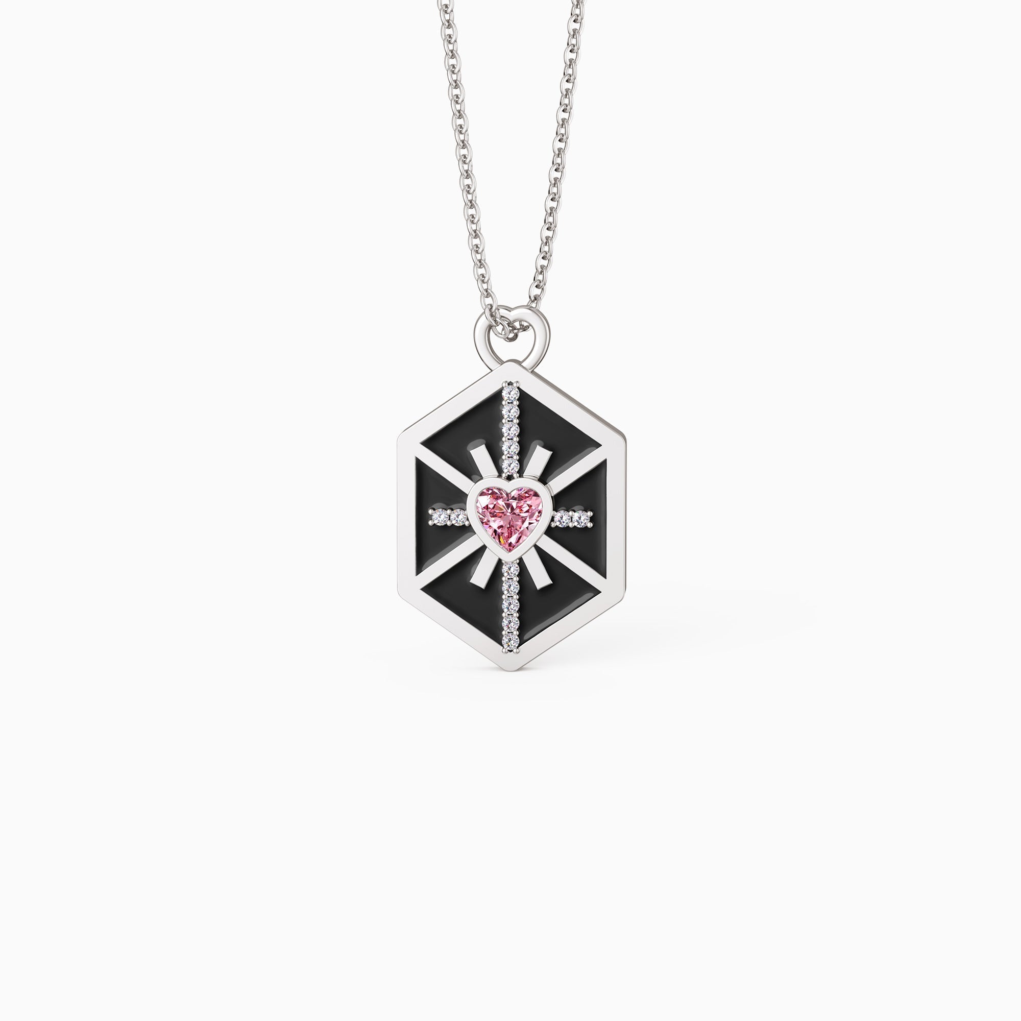 Radiate Love Enamel Token Necklace