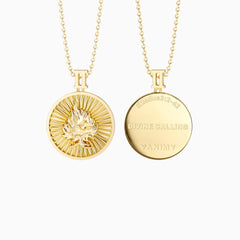 Promised Land Molten Fire Burning Bush Coin Medallion Necklace