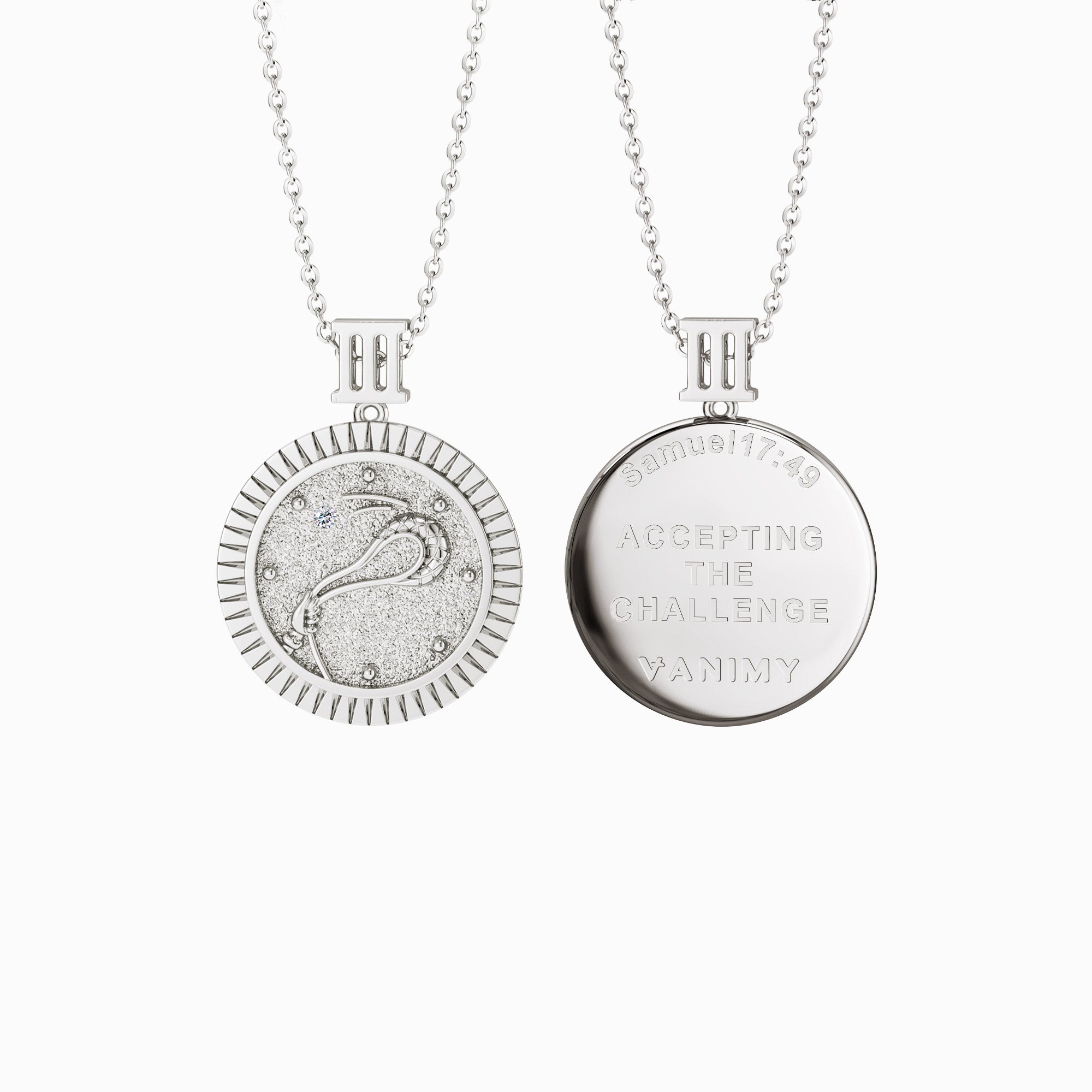Promised Land Strength & Bravery Coin Medallion Necklace